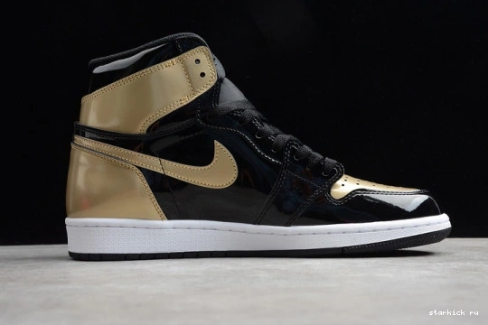 Retro Jordan  007 High Patent 861428 1 NRG 861428-007 Gold Toe 0317